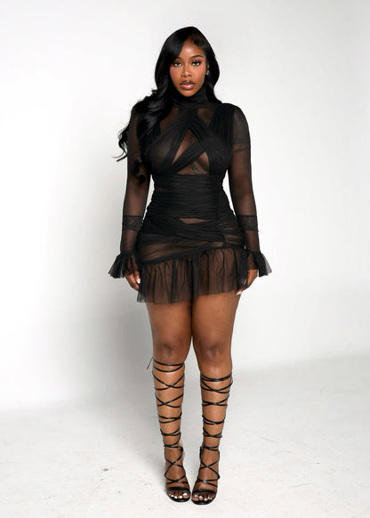 Lexina Ruffle Mini Dress