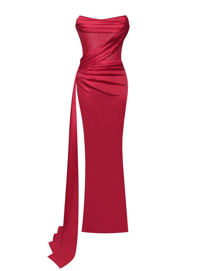 Dania Satin Corset Maxi Dress