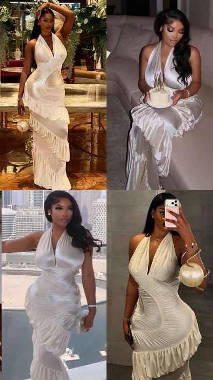 Katrine Ruffles Maxi Dress