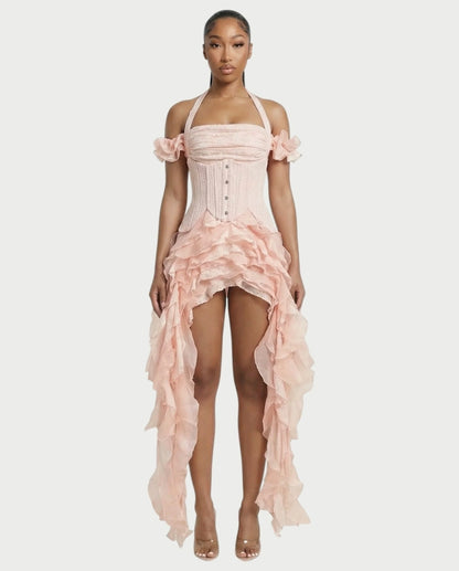 Ruffled Corset Dress Set