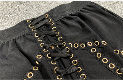 Diva Lace Up Mesh Pants