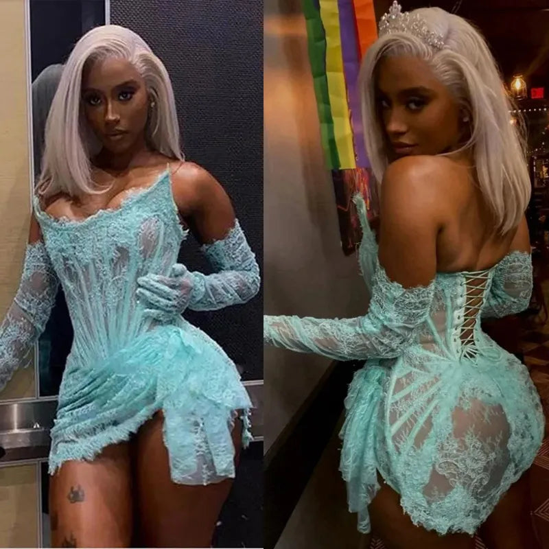 Allura Lace Corset Mini Dress