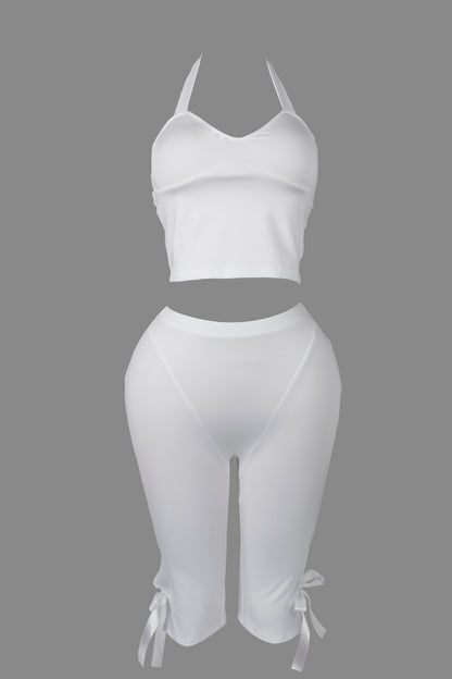 Bow Tie Capri Pants Set
