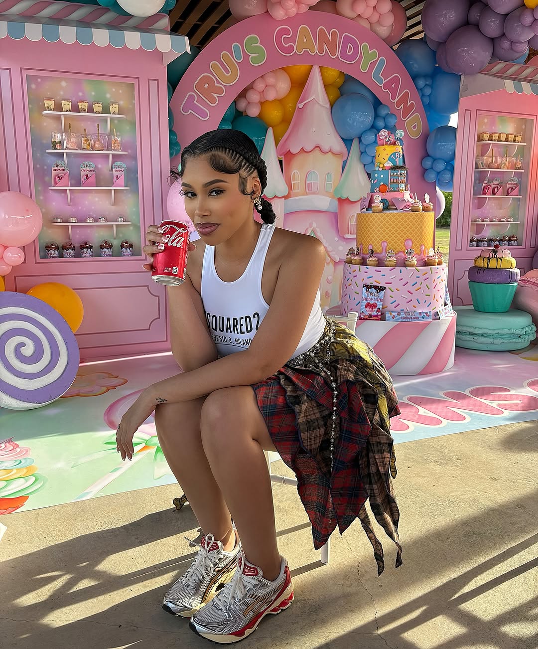 She Plaid High Waist Skirt